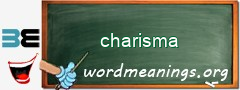 WordMeaning blackboard for charisma